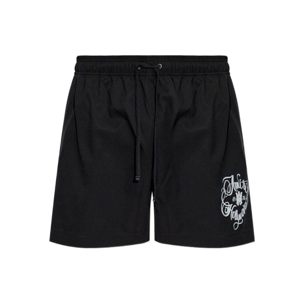 Amiri Black Beachwear - Swim Shorts Men
